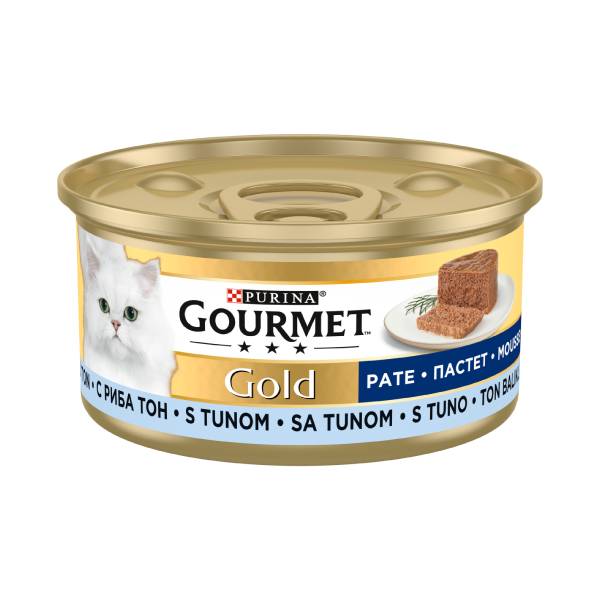 خرید کنسرو گربه گورمت گلد پته طعم ماهی - Gourmet Fish