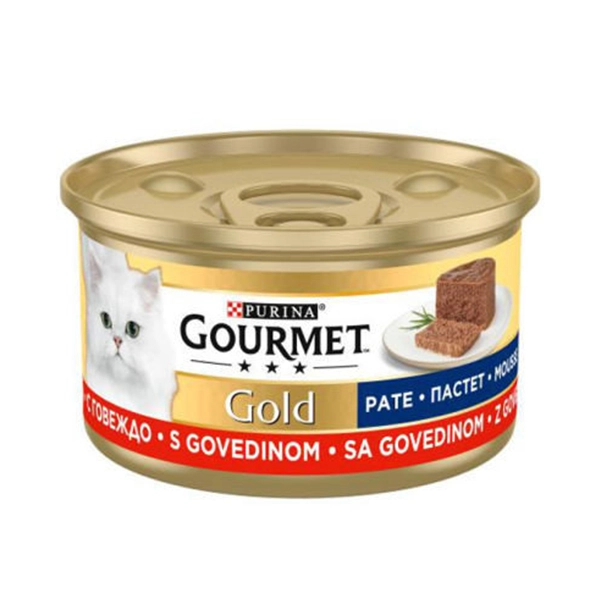 خرید کنسرو گربه گورمت گلد پته طعم گوشت - Gourmet Gold Pate