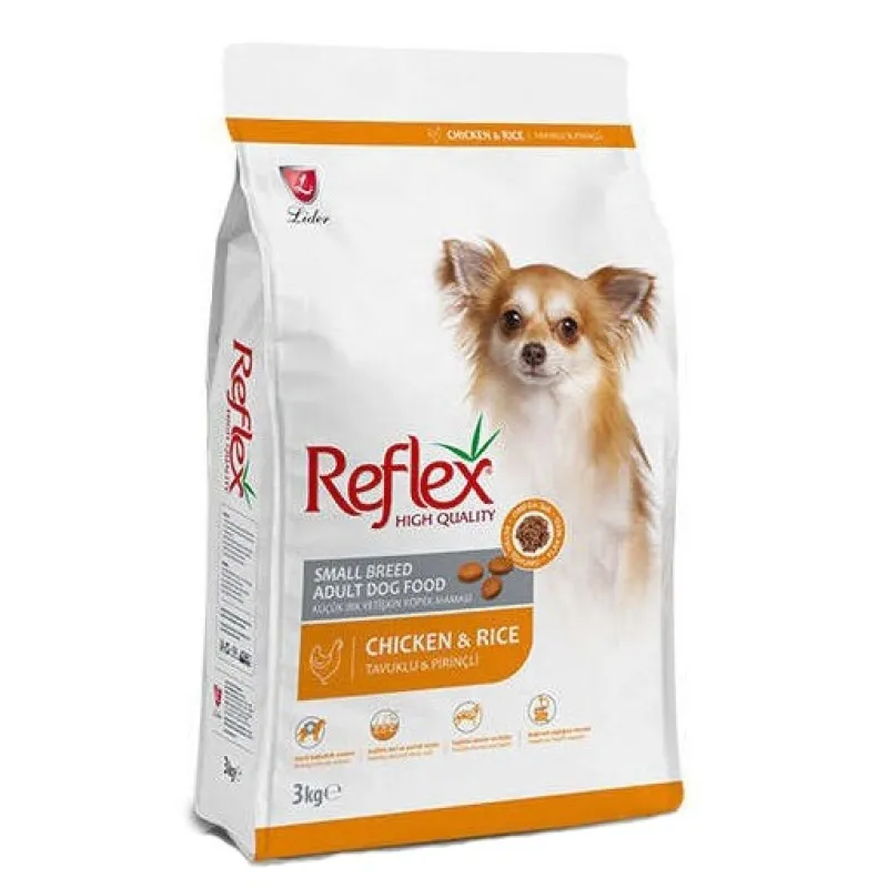 خرید غذای خشک سگ بالغ نژاد کوچک رفلکس با طعم مرغ - Reflex Plus Adult Breed & Chicken